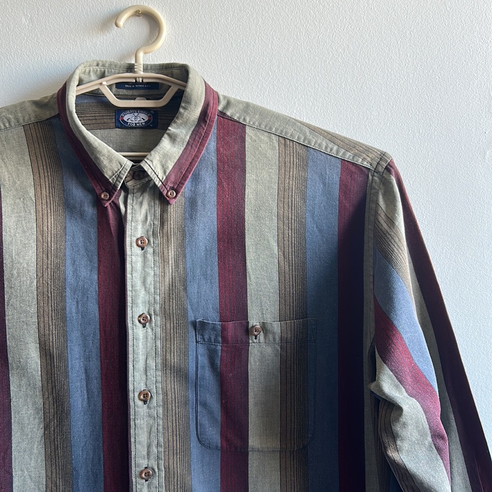 Striped Button Down Shirt Knights Bridge XL